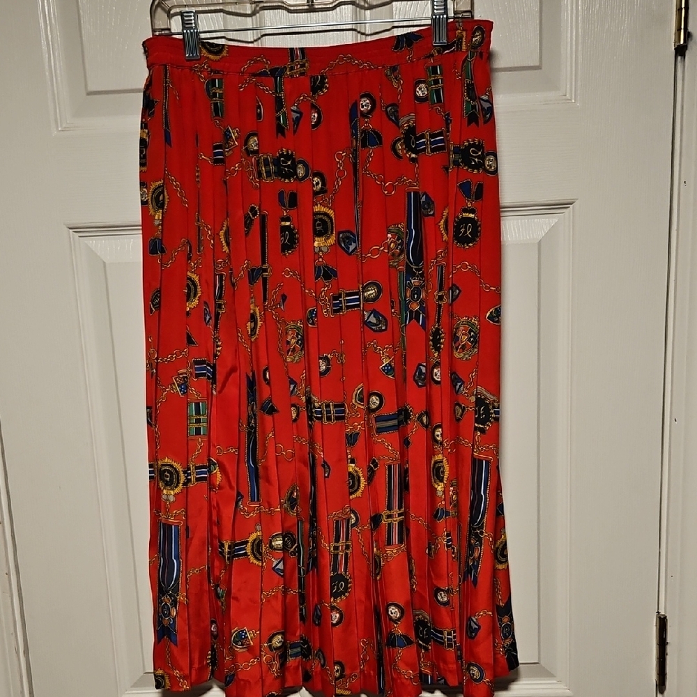 Alfred Dunner Patterned Pleated Skirt